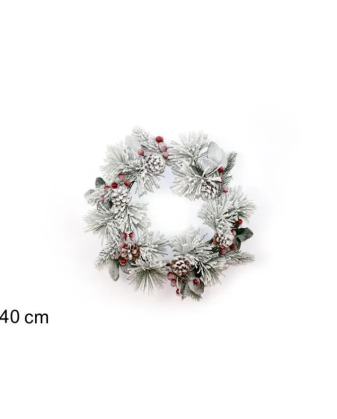 Fuoriporta Natalizio Innevato 40Cm