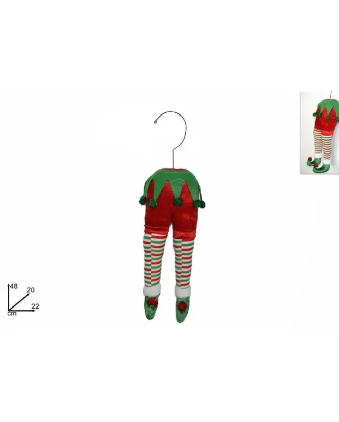 Gambe Elfo 48 Cm Decorazione Natale
