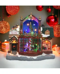 Giostrina Scenario Di Natale Negozio Di Giocattoli Con Movimenti