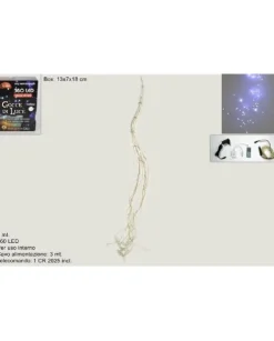 Gocce Di Luci Per Albero Di Natale 360 Nanoled Bianco Ghiaccio Uso Inteno 3Mt