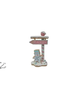 Insegna Let In Snow Con Pupazzo Di Neva Pan Di Zenzero