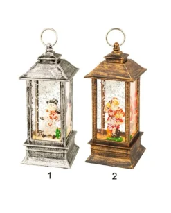 Lanterna Luminosa Con Effetto Nevicata In 2 Varianti