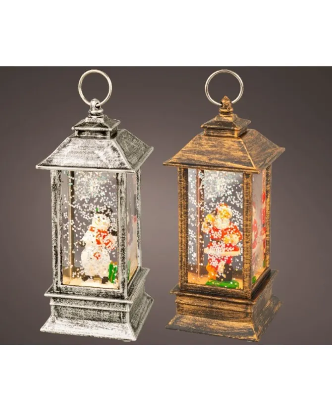 Lanterna Luminosa Con Effetto Nevicata In 2 Varianti