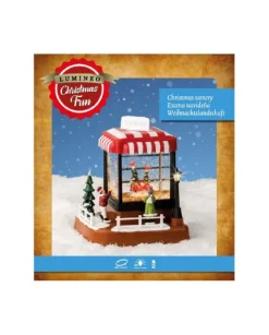 Lanterna Natalizia Con Luci Led Scenario Negozio Di Giocattoli In Poliresina