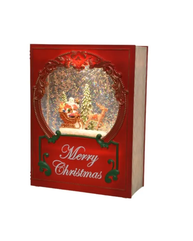 Libro Delle Fiabe Con Sfera Luminosa Ad Acqua Con Luce Calda A Led