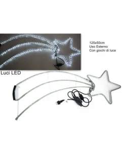 Luce Natalizia Stella Cometa Da Esterno Con Luci Led 125 Cm