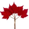 Mazzo 6 Foglie Acero Velvet 57Cm Rosso