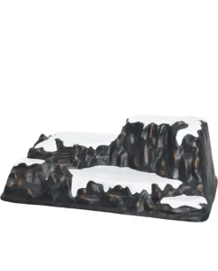 Montagna Base In Plastica Nera Innevata