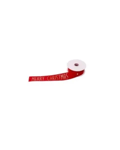 Nastro X'Mas 10Mt X 38Mm Rosso Per Addobbi Natalizi