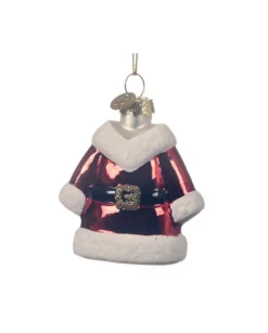 Ornamento Appendino In Vetro Vestito Babbonatale