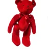 Orsetto Di Velluto 40Cm Rosso Per Decorazioni Di Natale