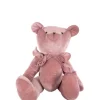 Orsetto Di Velluto 40Cm Rosa Per Decorazioni Di Natale