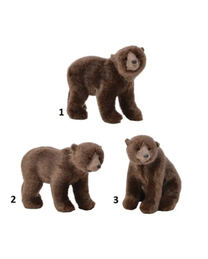 Orso In Plastica Rivestito Di Morbido Peluche 3 Modelli Assortiti