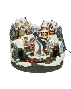 Paesaggio, Scenario, Giostrina Villaggio Con Treno In Movimento, Luci E Suoni