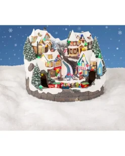 Paesaggio, Scenario, Giostrina Villaggio Con Treno In Movimento, Luci E Suoni