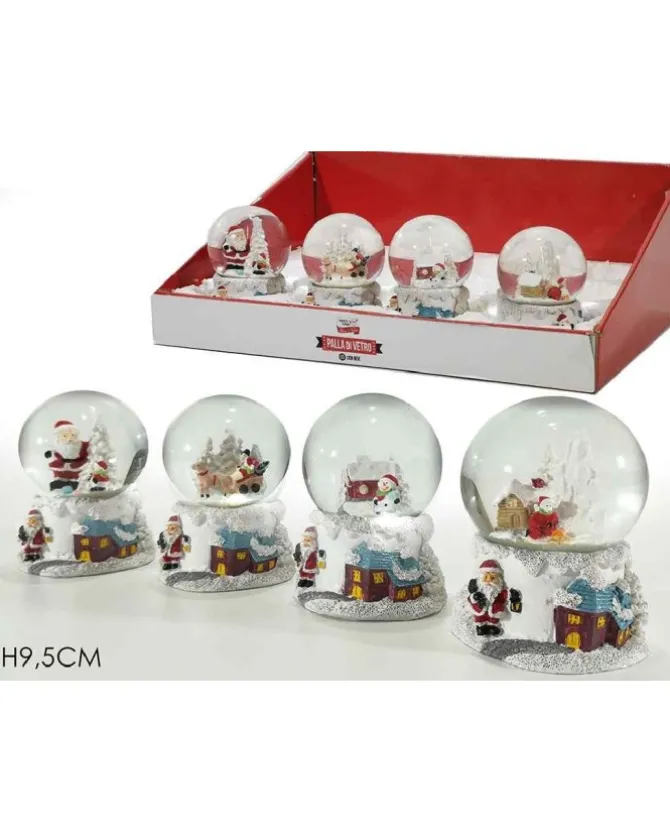 Palla Di Neve Con Personaggio Natalizio 9,5 Cm