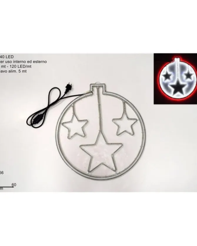 Palla Luminosa 840 Led Bianco Freddo O60Cm Uso Interno/Esterno