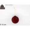 Palla Sfera Di Vetro Marmorizzata Rossa 100Mm 9Pz Per Albero Di Natale