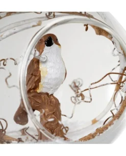 Pallina Di Vetro Con Uccelini, Tema Foresta 3 Assortiti