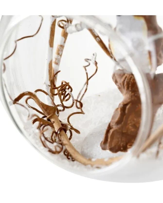 Pallina Di Vetro Con Uccelini, Tema Foresta 3 Assortiti