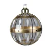 Pallina Di Vetro Decorata 80Mm Per Albero Di Natale 3Pz