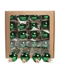 Pallina Di Vetro Lucida Verde 30Mm Per Albero Di Natale 1Pz