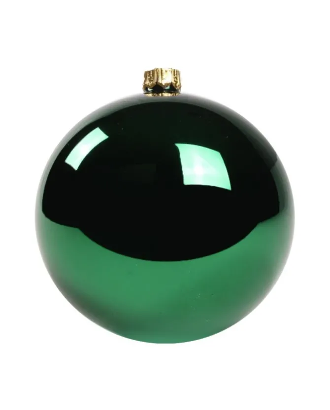 Pallina Di Vetro Tinta Unita Verde Lucido 120Mm
