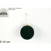 Pallina Per Albero Di Natale Con Velluto Verde 10 Cm