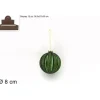 Pallina Sfera Di Vetro 8Cm Verde Con Glitter 1Pz Per Albero Di Natale