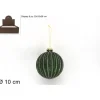 Pallina Sfera Di Vetro 10Cm Verde Opaca Per Albero Di Natale 1Pz