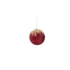 Pallina Sfera Di Vetro Decorata 100Mm Burgundy Per Albero Di Natale