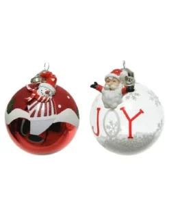 Pallina Sfera Di Vetro Decorata 80Mm 1Pz