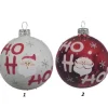 Pallina Sfera Di Vetro Decorata 80Mm 2 Colori 1Pz