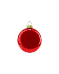 Pallina Sfera Di Vetro Liscia 150Mm Rosso Scuro Per Albero Di Natale 1Pz