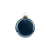 Pallina Sfera Di Vetro Liscia 100Mm Blu Per Albero Di Natale