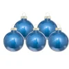 Pallina Sfera Di Vetro Liscia 150Mm Blu Per Albero Di Natale