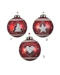 Pallina Sfera Di Vetro Lucido Opaco Glitter Glitter Linee, Linee Opache