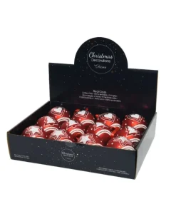 Pallina Sfera Di Vetro Lucido Opaco Glitter Glitter Linee, Linee Opache