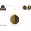 Pallina Sfera Di Vetro O10Cm Multicolor Per Albero Di Natale 1 Pz