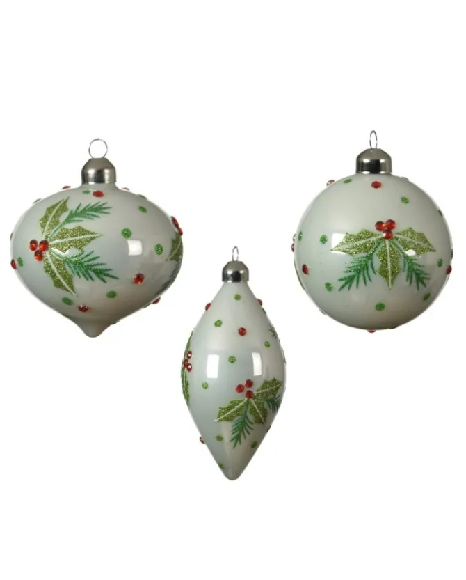 Pallina Sfera In Vetro, Con Strass 8 Cm