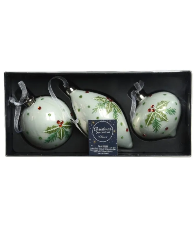 Pallina Sfera In Vetro, Con Strass 8 Cm