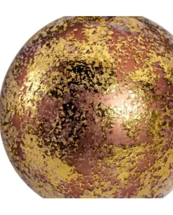 Pallina Sfera In Vetro Decorata Con Finitura In Oro