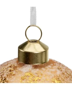 Pallina Sfera In Vetro Decorata Con Finitura In Oro