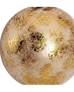 Pallina Sfera In Vetro Decorata Con Finitura In Oro