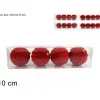 Palline Sfere Rosse O10Cm Floccate 4Pz