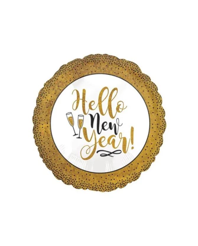 Palloncino Mylar Oro Glitter Happy New Years