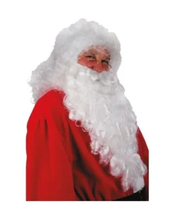 Parrucca E Barba Gigante Bianca Lusso L.