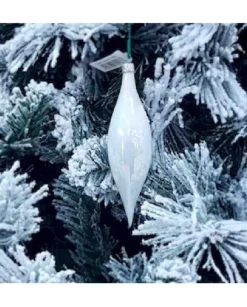 Pendente Appendino Di Vetro Liscio Bianco 4Cm 1Pz