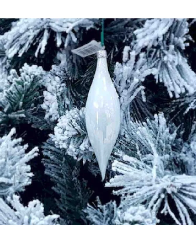 Pendente Appendino Di Vetro Liscio Bianco 4Cm 1Pz