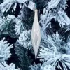 Pendente Di Vetro Bianco 3Cm 1Pz Per Albero Di Natale